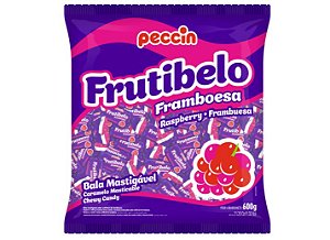 Bala Mastigável Frutibelo Framboesa Pacote com 600 Gramas - Peccin