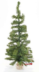 Árvore de Natal Pequena Verde Com Base de Juta 96 Hastes 90cm - Ref 67570001 D&A