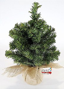 Mini Pinheiro de Natal Base Juta 45cm - Árvores de Natal - Ref 1025897 Cromus Natal