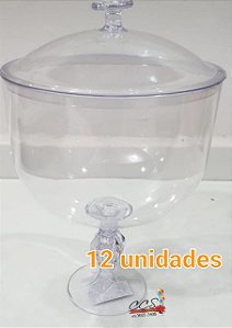 Taça Americana Exclusive 1.250L de Acrílico Transparente com Tampa - 12 UNIDADES - NC Toys