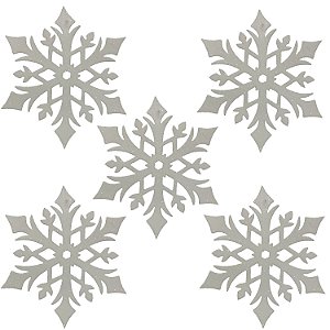 Aplique Decorativo de E.V.A com Glitter Frozen 2 Branco Floco de Neve Médio - Ref 310002 Piffer