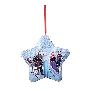 Lata Decorativa Formato Estrela Para Lembrancinha e Pendurar Frozen - Festa Frozen - Ref 1719325 Cromus