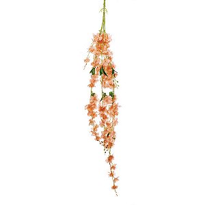 Ramo Pendente Flor Artificial Cerejeira Salmão - Blossom - Ref 1823107 Cromus