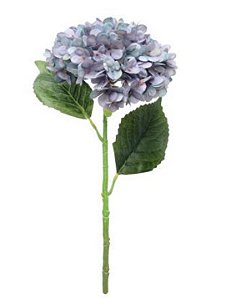 Haste Flor Hortência Azul 55x18cm com 1 Unidade - Flores Permanentes - Ref 1011792 Cromus