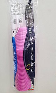 Copo Descartável de Plástico Rosa Forte 200ML com 50 Unidades - Dudigo