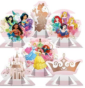 Decoração de Mesa Festa Princesas Disney com 06 Unidades - Ref 117270.0 Regina
