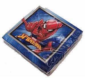 Guardanapo de Papel Decorado Festa Spider Man Homem Aranha Animação 25x25cm com 16 Unidades - Ref 1137506 Regina(out)