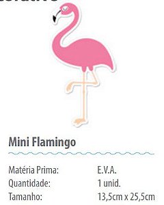 Mini Painel Decorativo Flamingo 13.5x25.5cm - Ref FM0303 Grintoy
