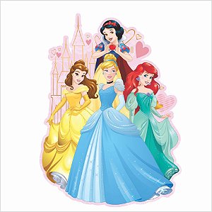 Decoração Enfeite Grande Impresso de E.V.A Festa Princesas Disney 63x48cm - Ref 303045 - Piffer
