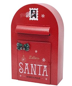 Caixa de Correio Letters de Natal To Santa 38x24x12cm - Ref 1023832 Natal Cromus