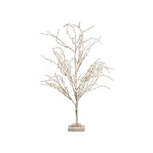 Árvore de Perolas Nude e Branco 55cm - Coleção Lumiere - Ref 1208960 Cromus Natal