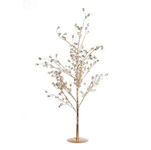 Árvore de Cristal Nude 50cm - Coleção Lumiere - Ref 1208961 Cromus Natal