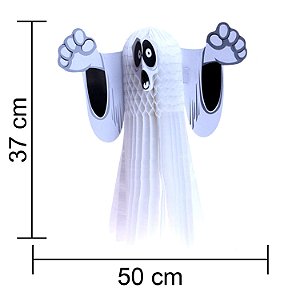 Enfeite Fantasma de Papel Halloween - Ref 651192 - Piffer
