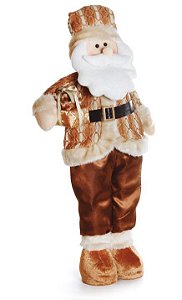 Boneco Papai Noel em Pé com Presente 60cm - Coleção Hawaii - Ref 1412524 Cromus