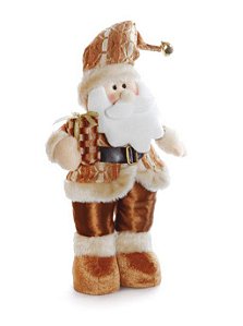 Boneco Papai Noel em Pé com Presente 32 cm - Coleção Hawaii - Ref 1412530 Cromus