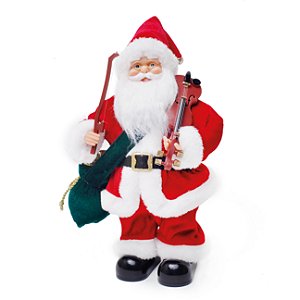 Boneco Papai Noel com Violino com Som e Movimento - Coleção Noeis - Ref 1207334 Cromus