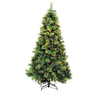 Árvore de Natal com Led Verde Galho Duplo Toscana 240cm 2310 Hastes - Ref 1023666 Cromus