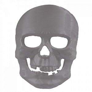 Máscara de Plástico Caveira Branca 24x17.5cm com 1 Unidade - Toy Master