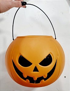 Balde Abobora Halloween 18x15cm - Toy Master