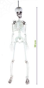 Enfeite Caveira Esqueleto Articulado Halloween 90cm - Ref 29003602 Cromus