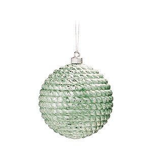 Bolas de Natal Verde Candy com Glitter 10cm Jogo com 4Un - Bolas Natalinas - Ref 1592432 Cromus
