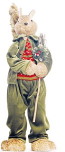 Boneco de Palha Esquilo Crespinho Macho com Macacão 70cm - Coleção Tender Winter - Ref 1697055 Cromus