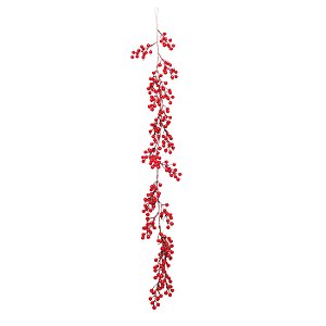 Galho Decorativo Frutinhas Berry Vermelho 110cm - Galhos Grandes - Ref 1920141 Cromus