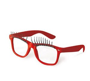 Acessório Óculos Vermelho com Cílios com 1 Unidade - Ref 29001709 Cromus