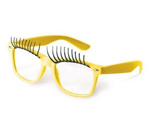 Acessório Óculos Amarelo com Cílios com 1 Unidade - Ref 29001710 Cromus