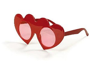 Acessório Óculos Vermelho Romântico com 1 Unidade - Ref 29001716 Cromus