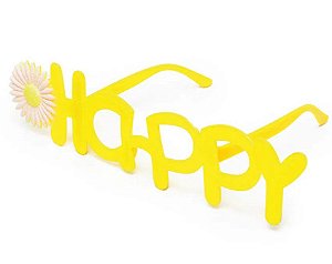 Acessório Óculos Amarelo Happy com 1 Unidade - Ref 29003312 Cromus