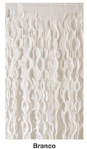 Cortina Decorativa Espiral 2x1mts Branco - CCS Decorações