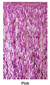 Cortina Decorativa Espiral 2x1mts Pink - CCS Decorações