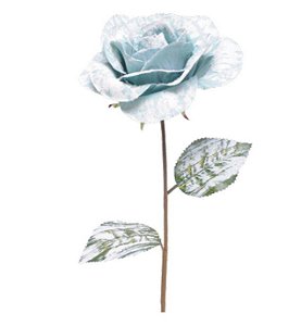 Flor Permanente Gigante Rosa Azul Nevada Delicata 19x57cm - Ref 1023086 Cromus