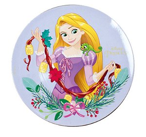 Sousplat Princesa Rapunzel 33cm com 1 Unidade - Princesas - Ref 1022124 Cromus