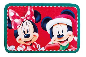 Tapete Antiderrapante Mickey e Minnie Disney 60x40x1cm - Natal Disney - Ref 1921188 Cromus