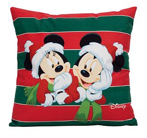 Almofada de Natal Mickey e Minnie 45cm - Natal Disney - Ref 1020580 Cromus