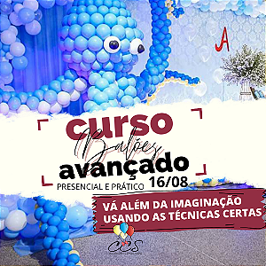 Curso  AVANÇADO Presencial de Balões 16/08 com Carla Christine