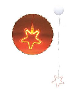 Estrela de Led Vermelha com Ventosa 3AAA com 1 Unidade - Ref 1025344 Cromus