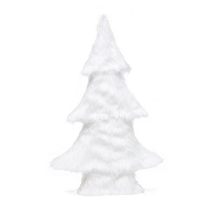Pinheiro de Natal em Veludo Branco 45cm - Árvores Estilizadas - Ref 1209349 Cromus