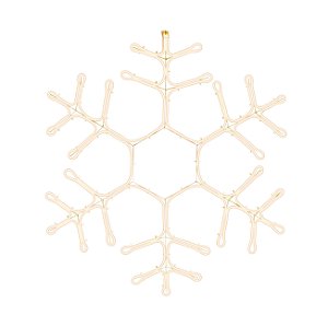 Silhueta Floco de Neve Decorativo de Led 70x70x1cm - Decorações de Natal com Led - Ref 1692115 Cromus