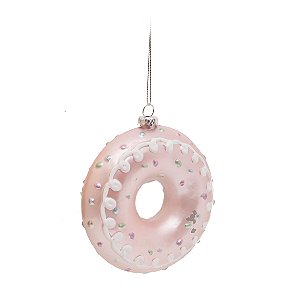 Enfeite de Pendurar Donut Rosa Candy 10x10x2cm com 1 Un - Ref 1205491 Cromus