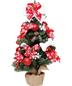 Mini Árvore de Natal Decorada Natal Pet 55x30cm - Ref 1924902 - Cromus