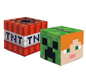 Caixa Cubo Composê Festa Minecraft 6x6x6 Pacote com 8 Un - Ref 23012683 Cromus