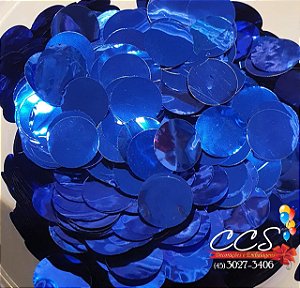 Confete Metalizado para Balão Azul Escuro Redondo 2cm com 3 Gramas