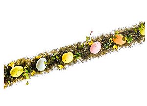 Trilho Barrado com Ovos Decorativos Decoração de Páscoa Cromus (Fondant)