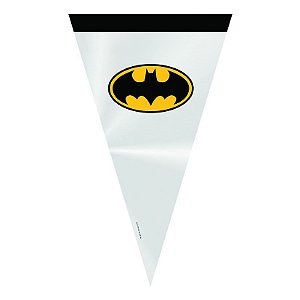 Cone para doces Festa Batman  - 18x30cm - 50 unidades - Cromus 11600020