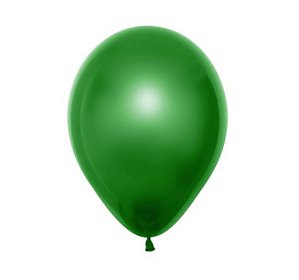 Balão Latex Metal 12 Polegadas Verde Pacote com 50un SEMPERTEX Cromus 39000299