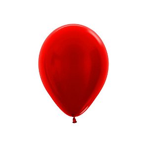 Balão Latex Metal 12 Polegadas Vermelho Pacote com 50un SEMPERTEX Cromus 39000296