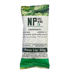 Lúpulo NP Centennial - 50g (pellets)